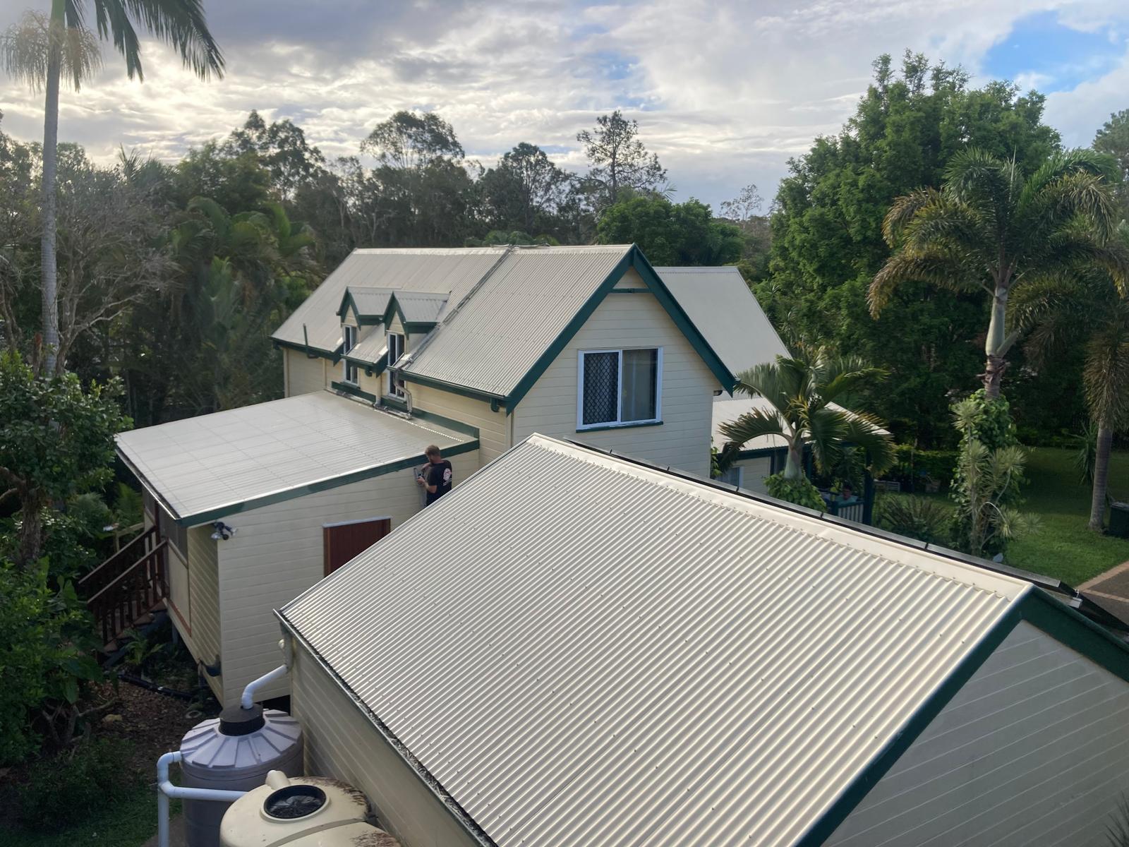 Spartan Roofing crew working on a Brisbane roof