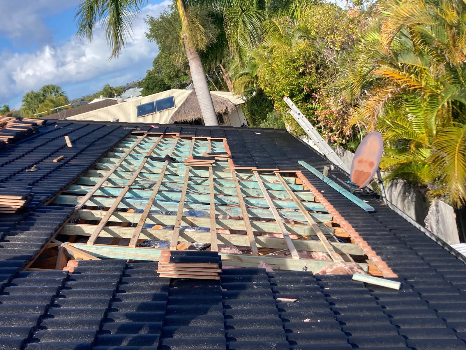 Metal roofing work in progress in Brisbane